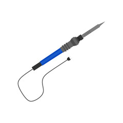 soldering iron flat design vector illustration for Electronic Repair and DIY Projects. station temperature, lead rosin, electric tool desolder soldering iron sign.