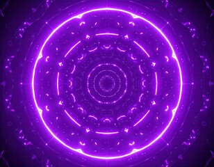 Abstract, vibrant purple, glowing circular design