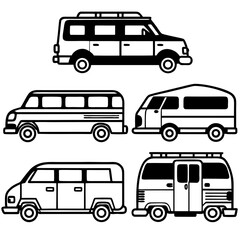 Minimal Van Silhouette Design