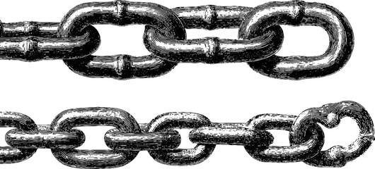 Vintage spectre and chains design for historical themed projects