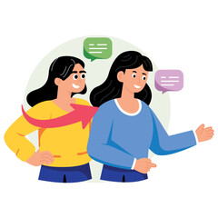 Women in STEM  Concept Style illustrations. EPS 10 File 