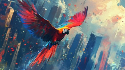 Parrot Cityscape