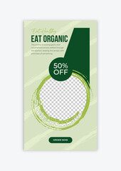 Organic Food Social Media Story Design for Wellness and Clean Eating Brands
