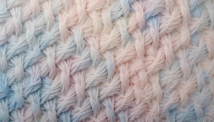 Close up top view of soft pastel color woven pattern.