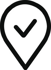 Location pin icon mapping symbol editable vector illustration 