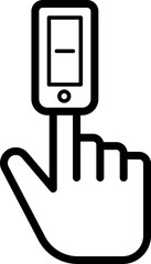 pulse oximeter outline icon