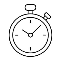 Stopwatch Icon Representing Timing, Speed, Precision, and Countdown