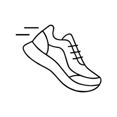 Dynamic Running Sneaker Icon Symbolizing Motion and Athletic Performance