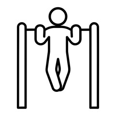 Pull-up Strength Training Icon Symbolizing Fitness Exercise and Performance