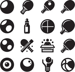 Obraz premium set of icons table tennis