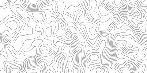 Contour Map of Topography: The image presents a detailed topographical map using contour lines to illustrate elevation changes across an area. 