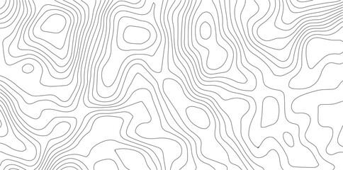 Topographic Map Lines: Abstract design of grayscale topographical map lines depicting elevation, contour, and geographical features. Emphasizing the earth's detailed surface.