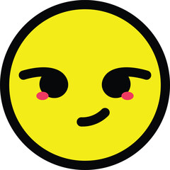 Smiling Yellow Emoji Face Illustration