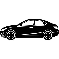 Fototapeta premium Modern Car Silhouette Vector