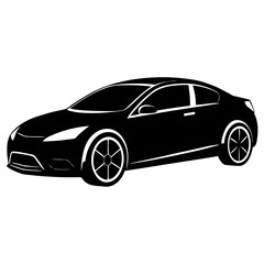 Modern Car Silhouette Vector
