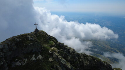 Ilmonte Mucrone,con la Croce in ferro battuto.