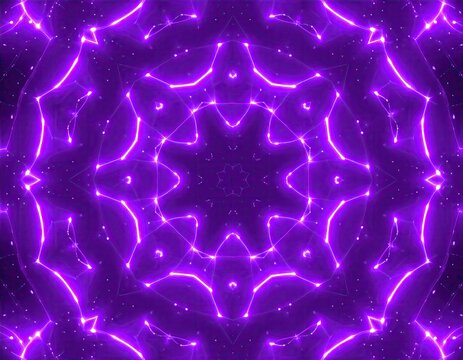 Abstract, glowing, purple pattern