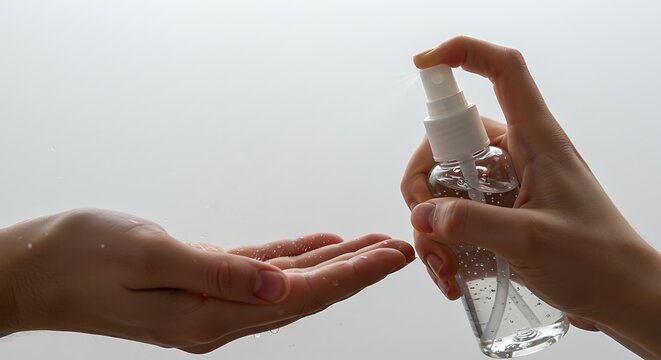 Sanitizer Application: Hand Hygiene and Protection - Powered by Adobe
