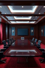 Elegance of Corporate Conference Room: A Fusion of Classic Design and Modern Technology