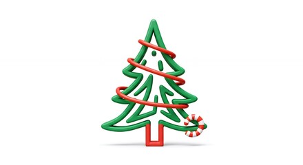 Obraz premium Christmas tree graphic design element