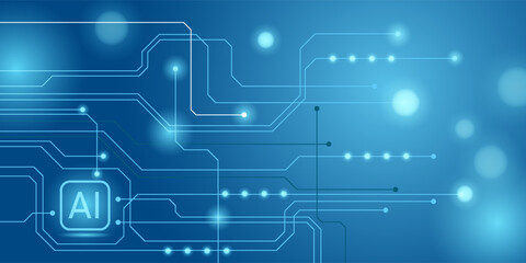 Fototapeta premium Abstract technology circuit board, Vector background.