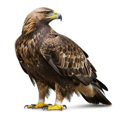 Obraz premium Majestic golden eagle standing proudly on a white background