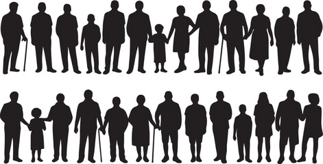 Diverse Generations A Silhouette Collection of Family and Community