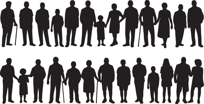 Diverse Generations A Silhouette Collection of Family and Community