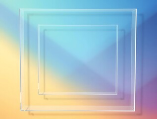 Minimalist glass squares with vibrant colors, creating a modern and abstract design showcasing