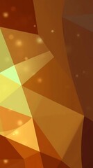 Warm geometric abstract background with triangles and sparkling bokeh elements design