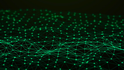 Network connection dots and lines. Technology background. 3d rendering.