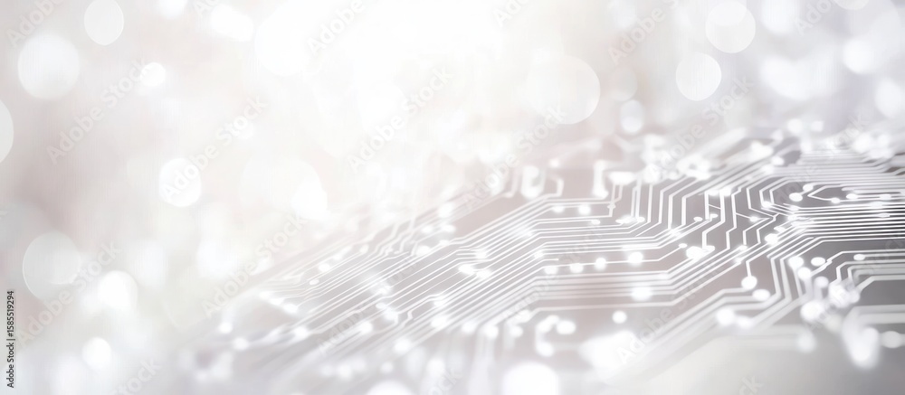 Poster abstract glowing circuit board pattern, representing digital technology