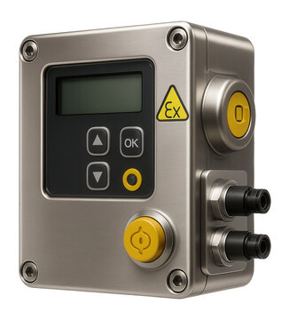 Explosion-proof data logger with a stainless steel enclosure and fiber optic connectivity for hazardous environments in oil refineries