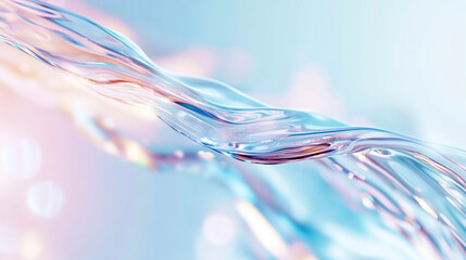 透明感あふれる流れる水の美しい流れ（清潔感・美容・高級感）	