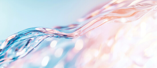 透明感あふれる流れる水の美しい流れ（清潔感・美容・高級感）	