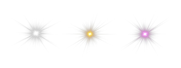 Abstract Glowing Ray Set for UI Design