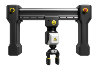 High-speed gantry robot with a lightweight composite frame and pick-and-place functionality for electronics assembly
