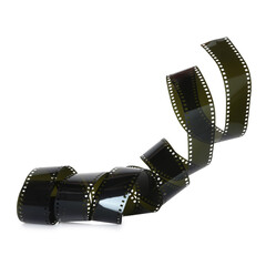Strip of photographic film isolated on white