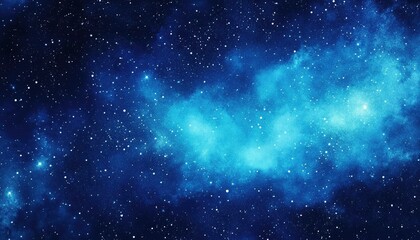 Fototapeta premium Dramatic Dark Blue Nebula Texture with Twinkling Stars Space Cosmic Sky