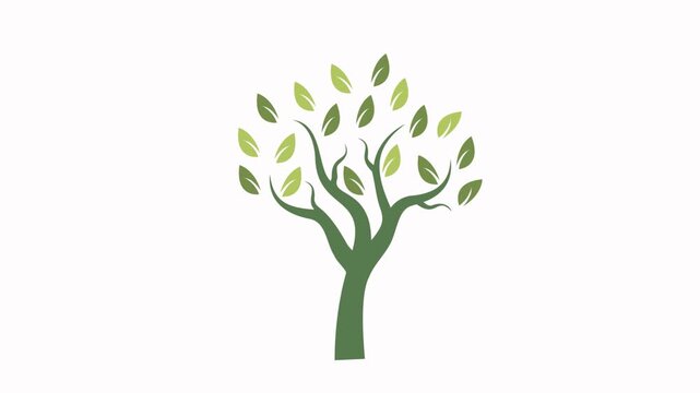 tree icon aniomation simple flat