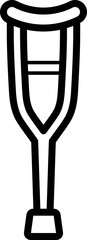 crutch outline icon