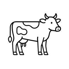 Cow icon, symbolizing dairy farming – outline