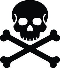 Black Head skull silhouette vector illustration