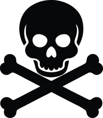 Black Head skull silhouette vector illustration