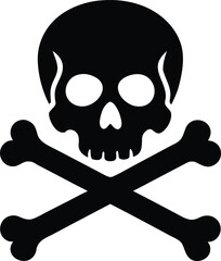 Black Head skull silhouette vector illustration