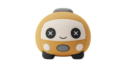 Cute Orange Plush Toy Car