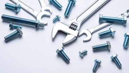 Assorted metal tools and bolts