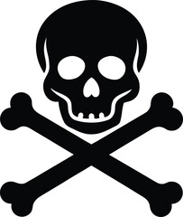 Black Head skull silhouette vector illustration