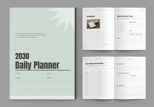Daily Planner Design Layout