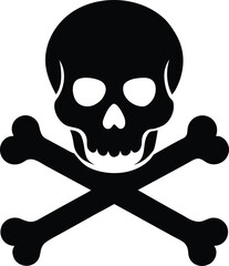 Black Head skull silhouette vector illustration